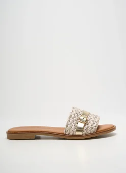 Mules/sabots Carla Tortosa Or Talon Plat Jusqu'à 3cm
