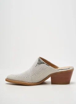 Mules/sabots Casta Argent Talon De 4 À 6cm