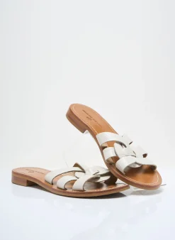 Mules/sabots Couleur Pourpre Beige Talon Plat Jusqu'à 3cm