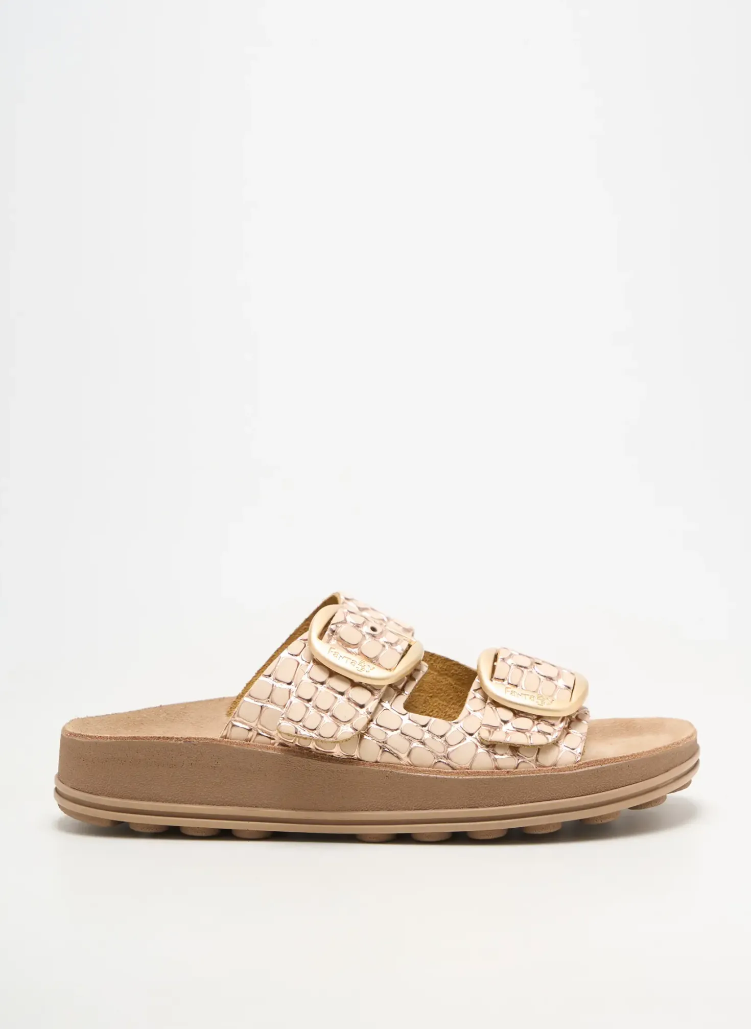 Mules/sabots Fantasy Sandals Beige Talon Plat Jusqu'à 3cm