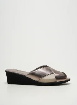 Mules/sabots Heller Argent Talon De 4 À 6cm