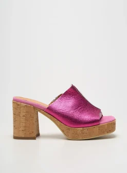 Mules/sabots Minka Design Rose Fonce Talon De 7 À 9cm