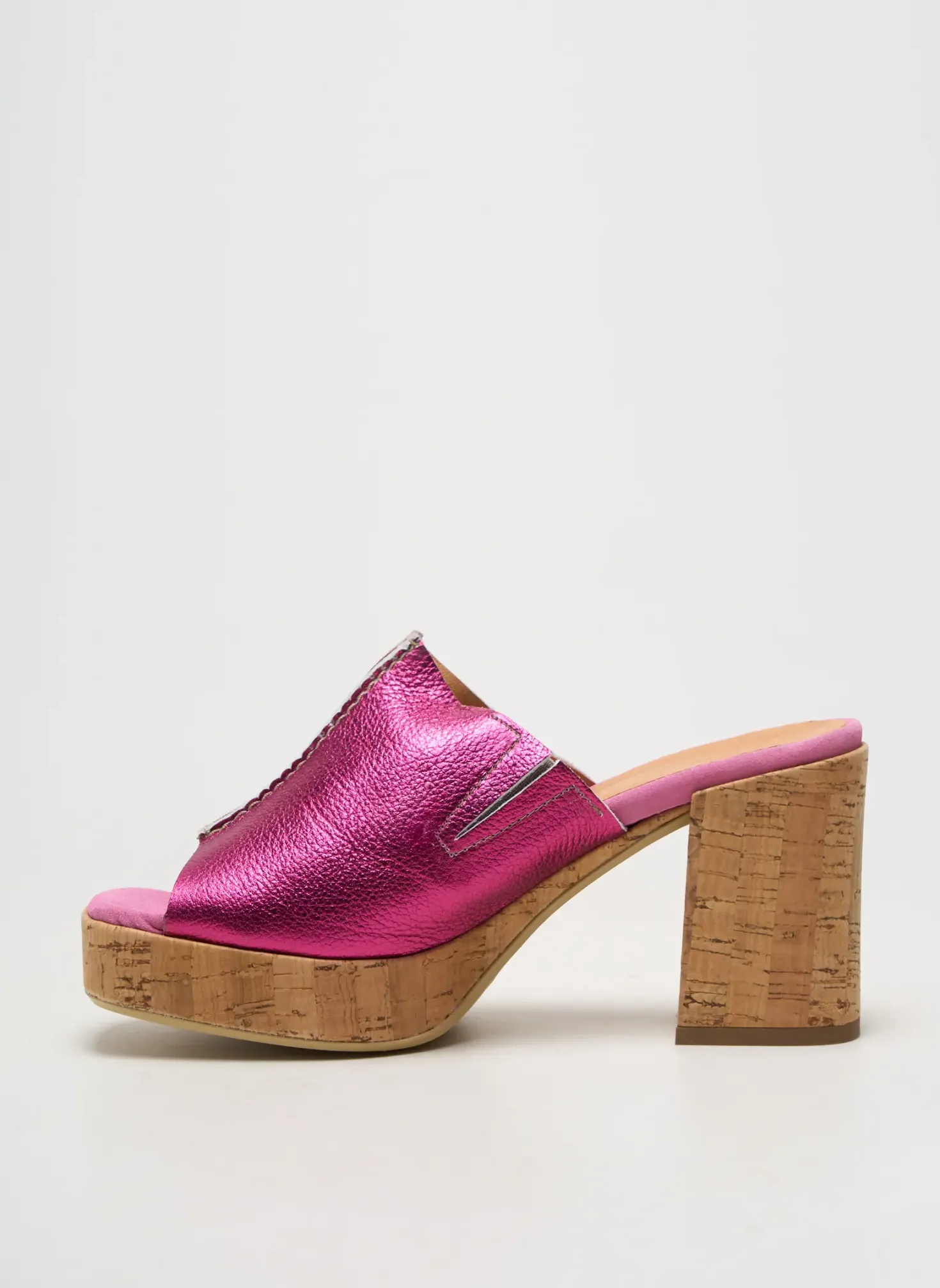 Mules/sabots Minka Design Rose Fonce Talon De 7 À 9cm