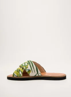 Mules/sabots Minorquines Vert Talon Plat Jusqu'à 3cm