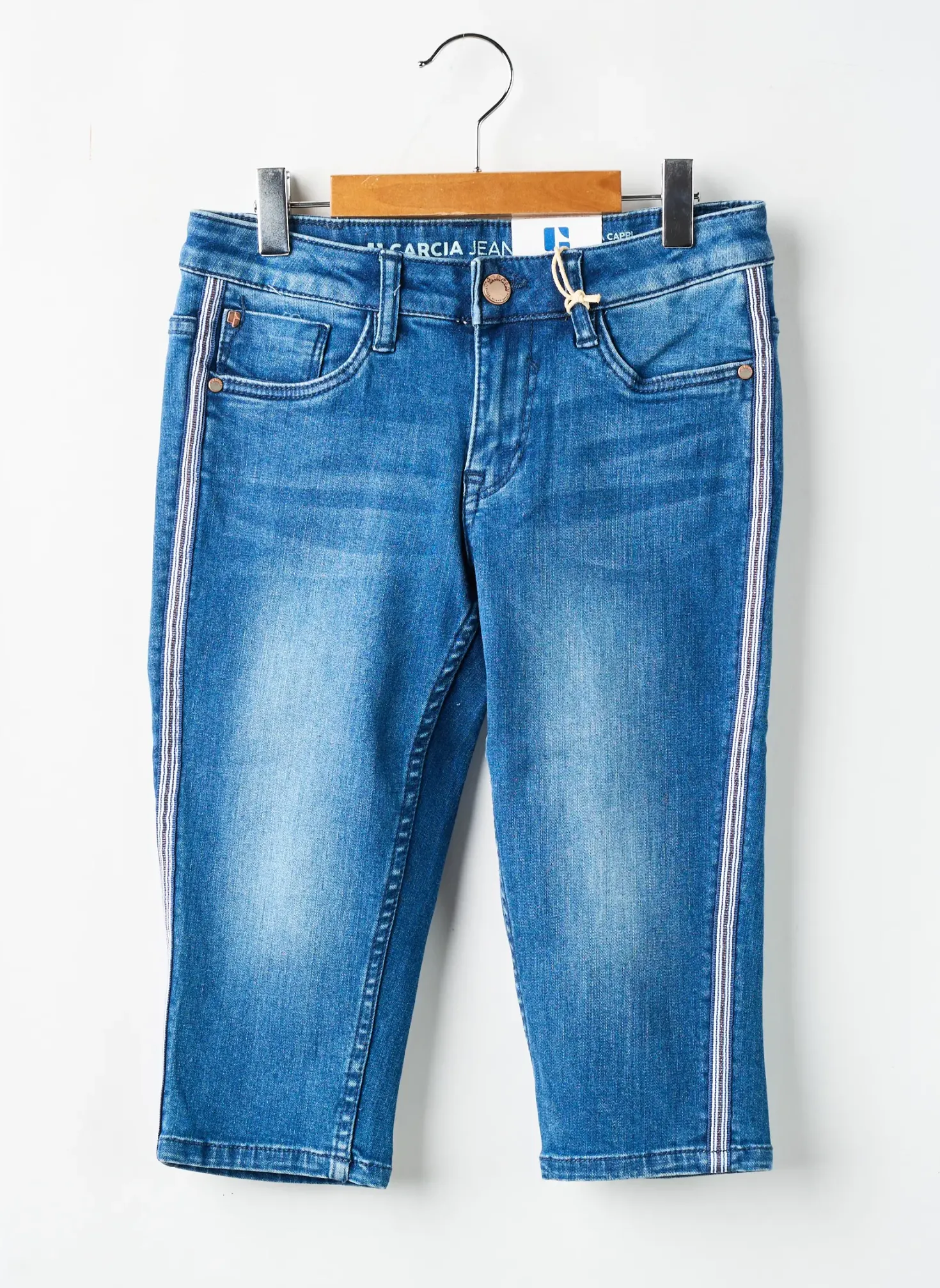 Pantacourt Garcia Bleu Taille Ajustable