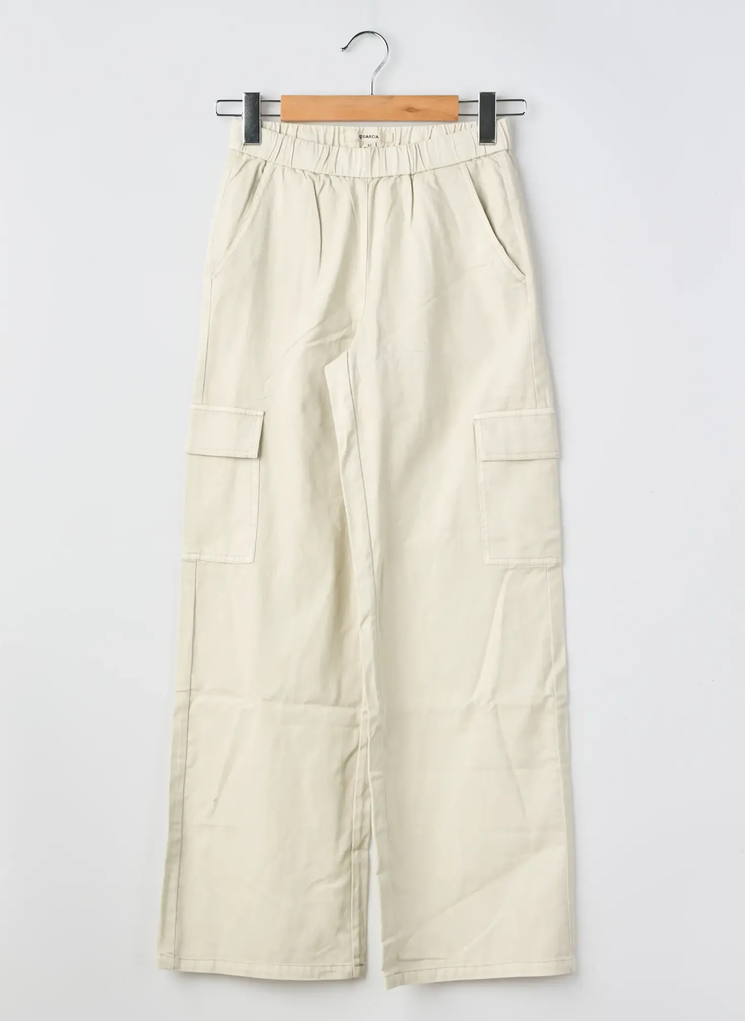 Pantalon Cargo Garcia Beige Taille Ajustable