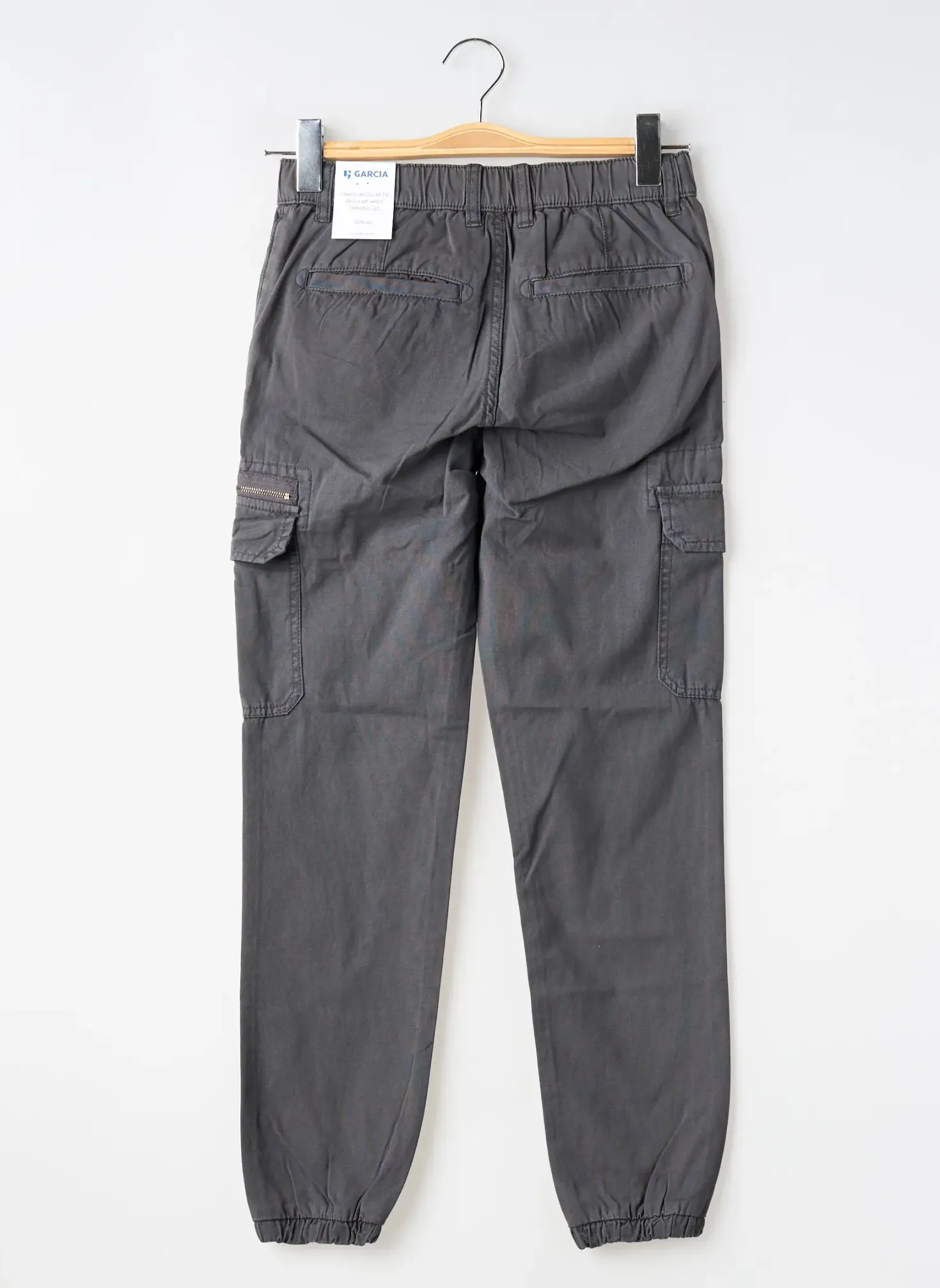 Pantalon Cargo Garcia Gris Taille Ajustable