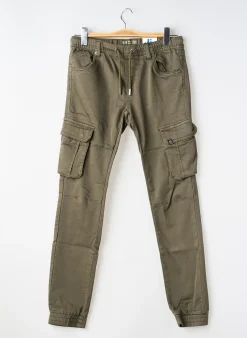 Pantalon Cargo Garcia Vert Taille Ajustable