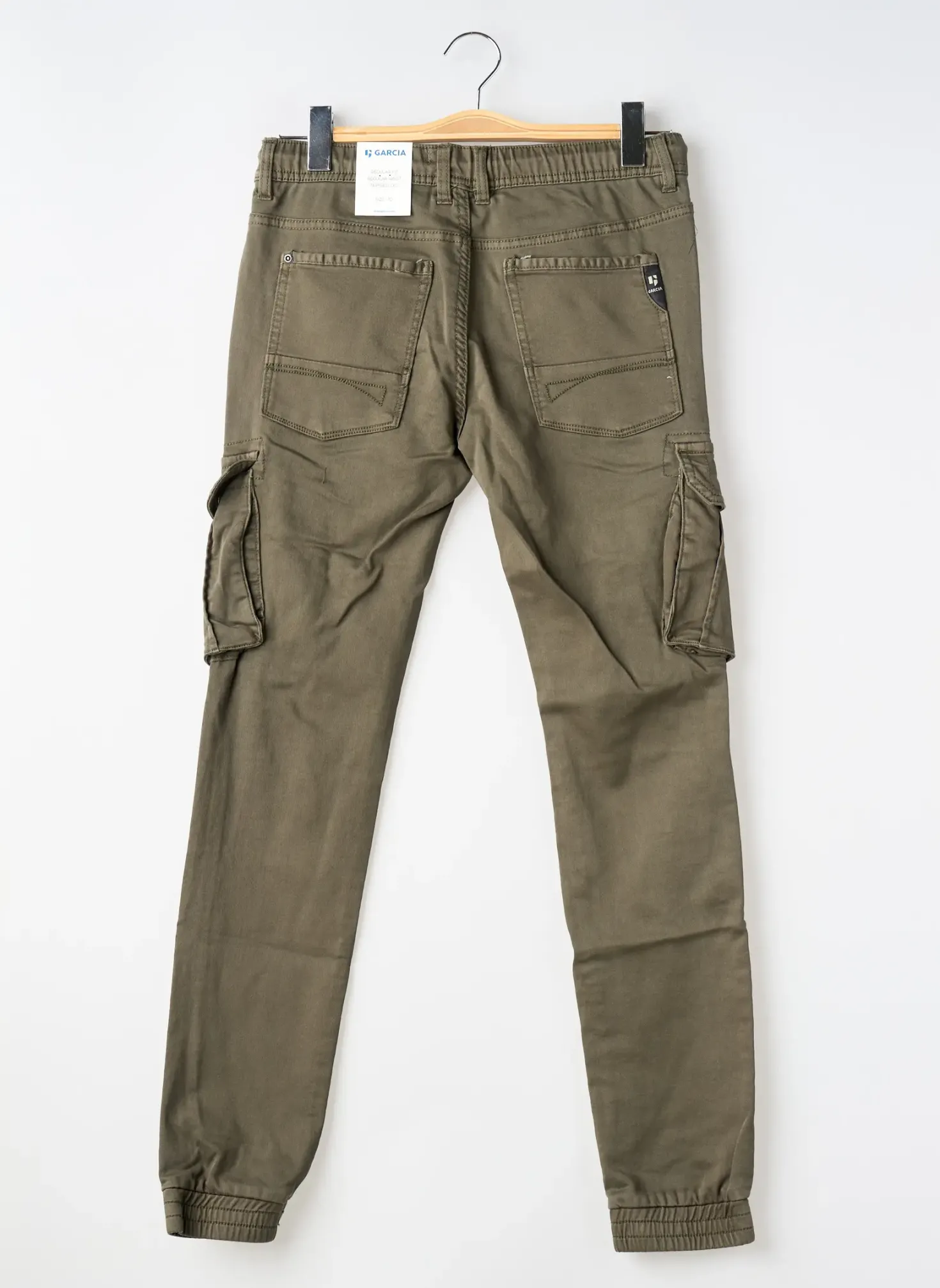 Pantalon Cargo Garcia Vert Taille Ajustable