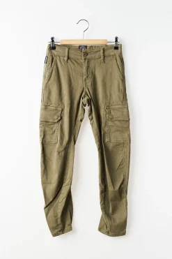 Pantalon Cargo Le Temps Des Cerises Vert Taille Ajustable