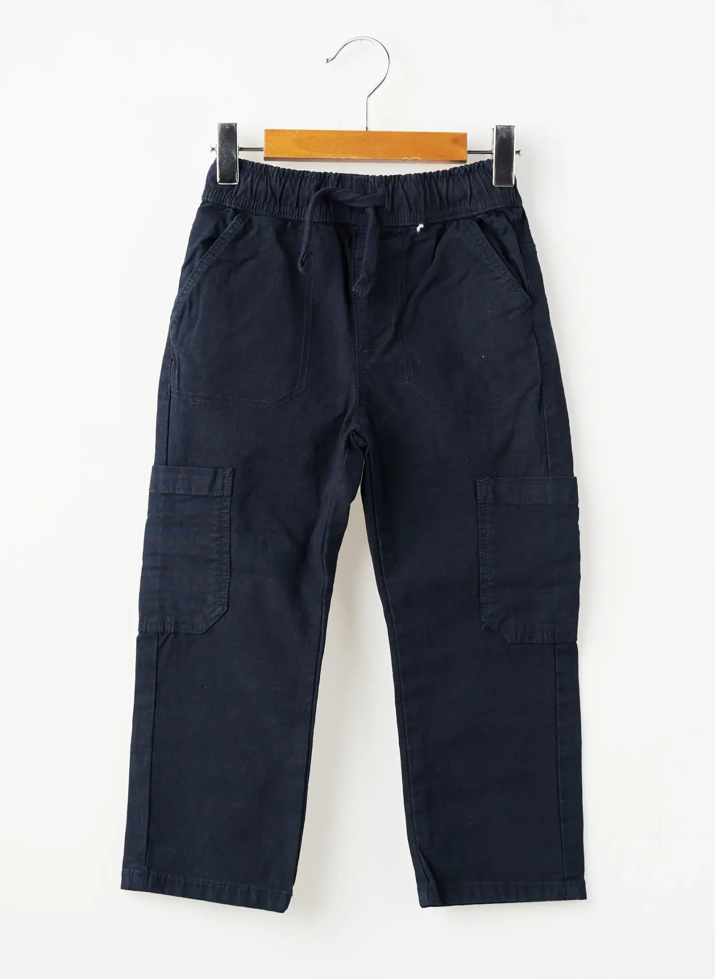 Pantalon Cargo Zy Bleu Taille Élastique