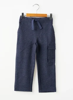 Pantalon Cargo Zy Bleu Taille Élastique