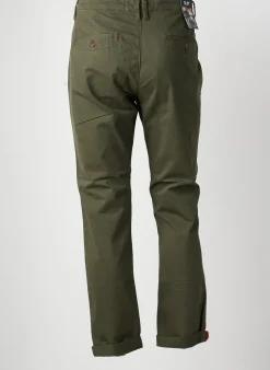 Pantalon Chino Benson & Cherry Vert Taille Normale