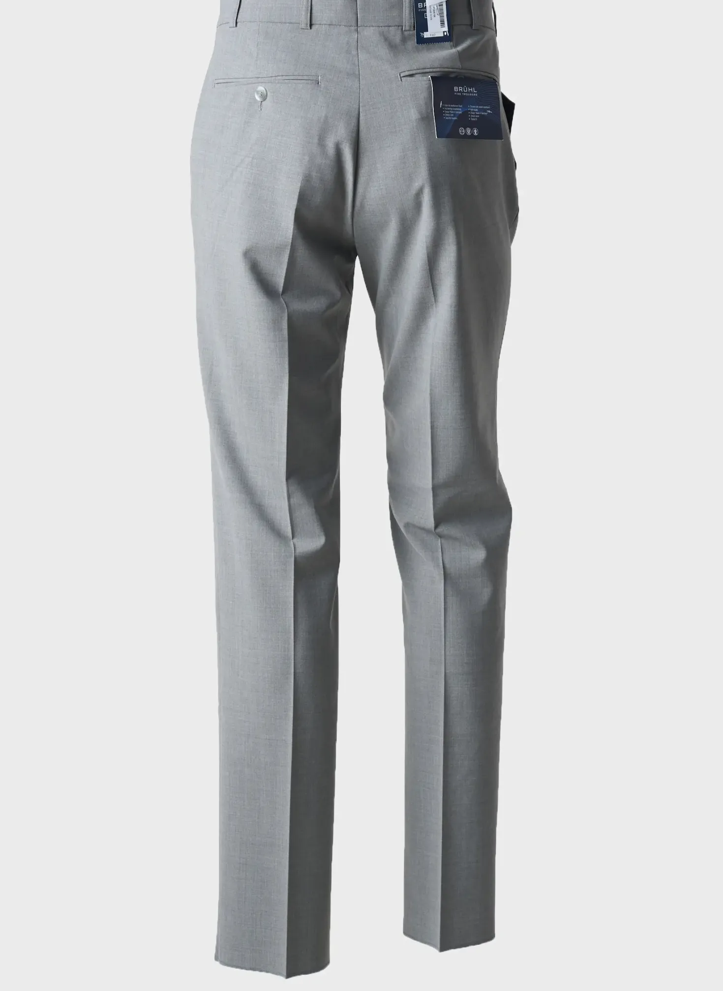 Pantalon Chino Brühl Gris Taille Haute