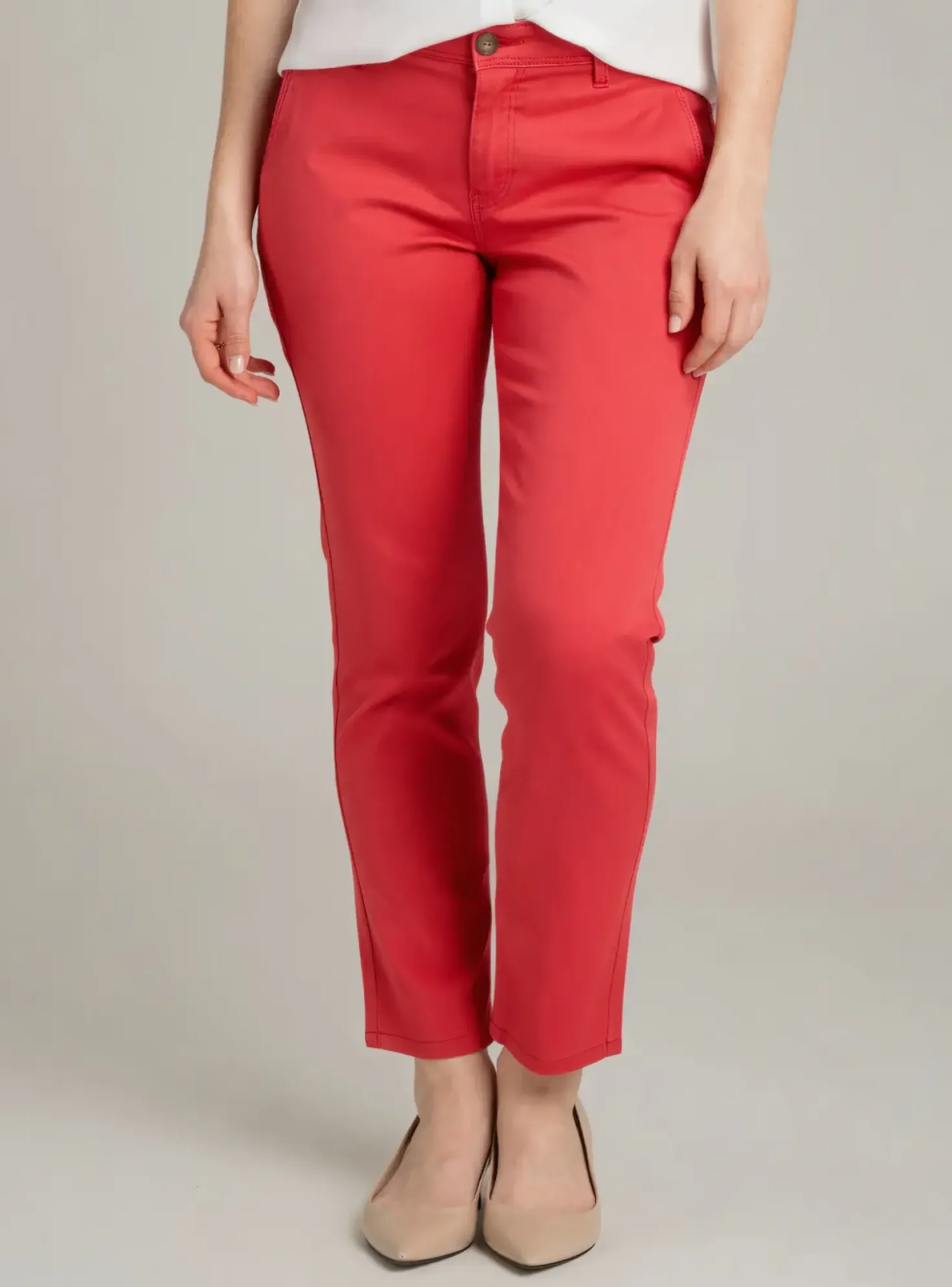 Pantalon Chino Couturist Rouge Taille Normale