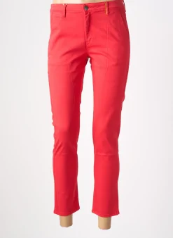 Pantalon Chino Couturist Rouge Taille Normale