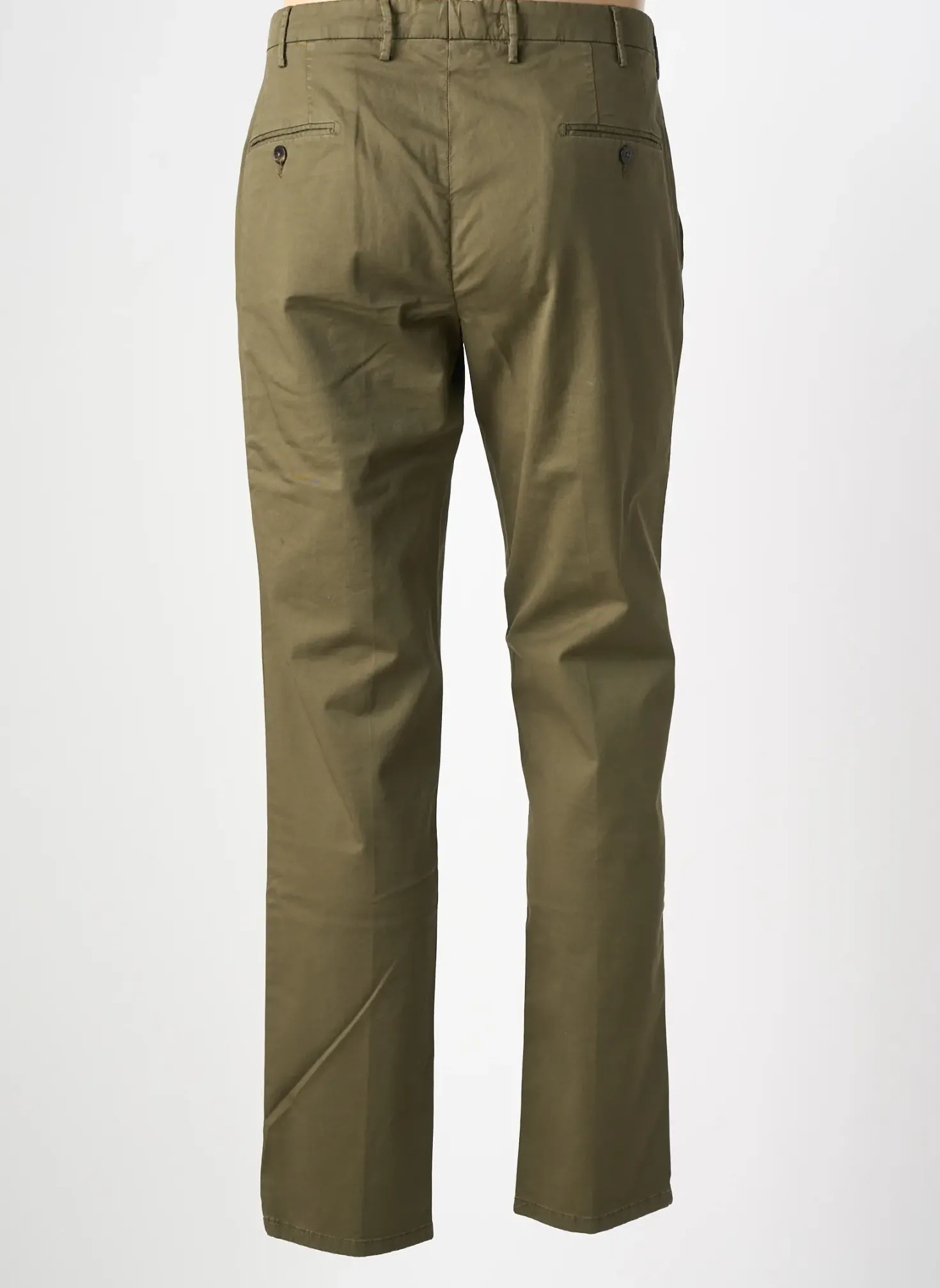 Pantalon Chino Faconnable Vert Taille Normale