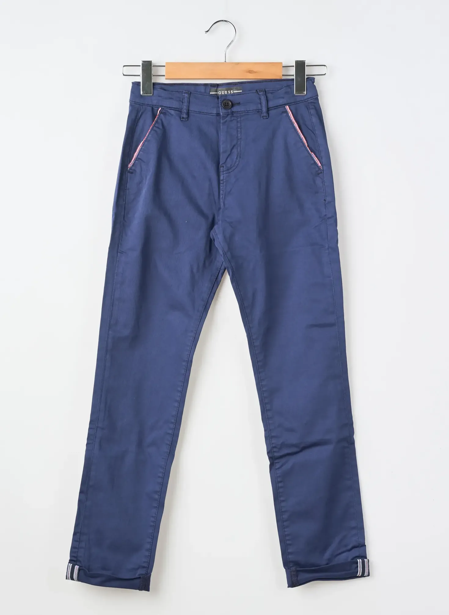 Pantalon Chino Guess Bleu Taille Ajustable