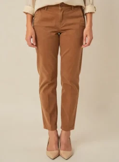 Pantalon Chino Happy Marron Taille Normale