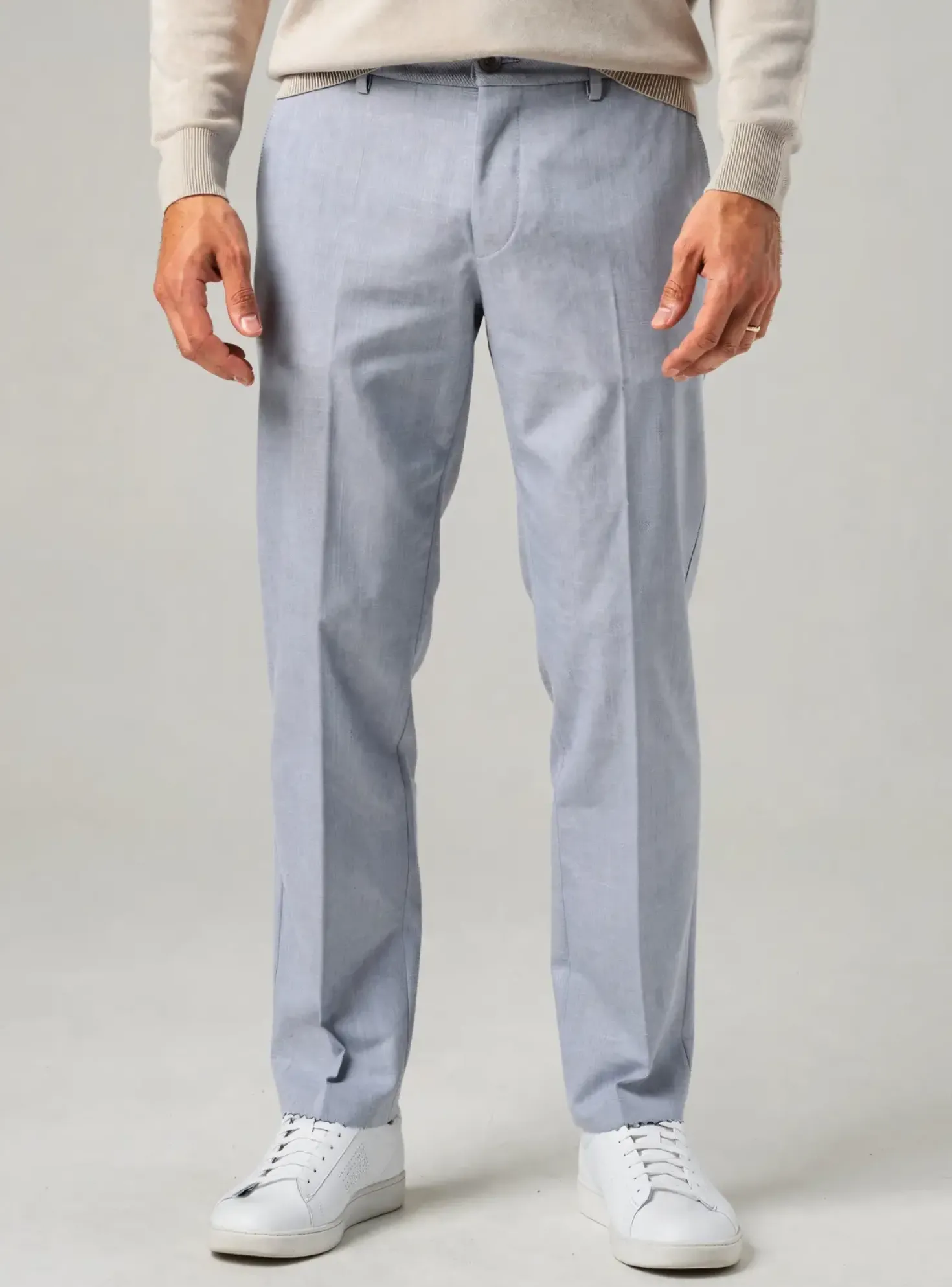 Pantalon Chino Hugo Boss Bleu Taille Haute