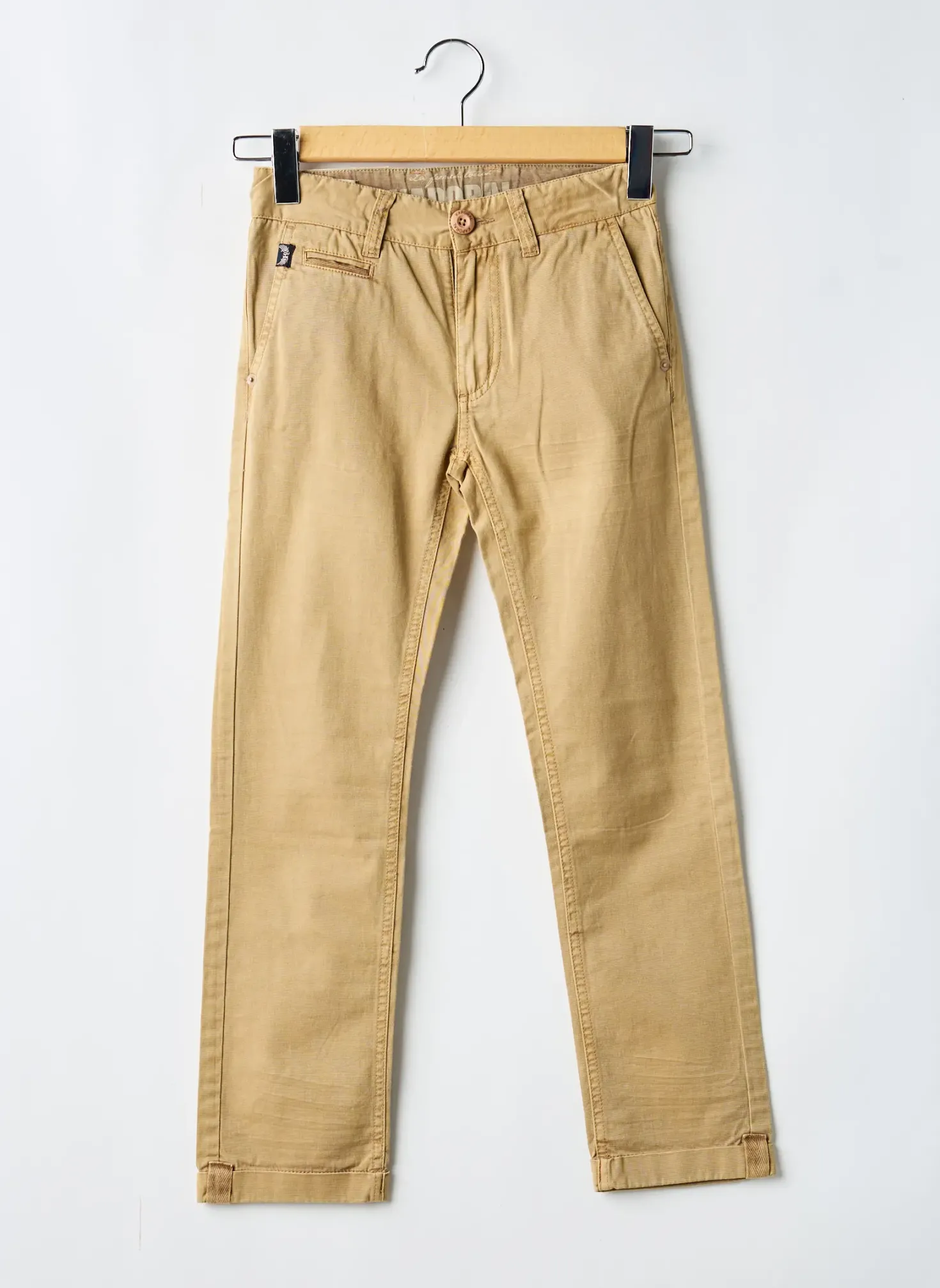 Pantalon Chino Kaporal Beige Taille Ajustable