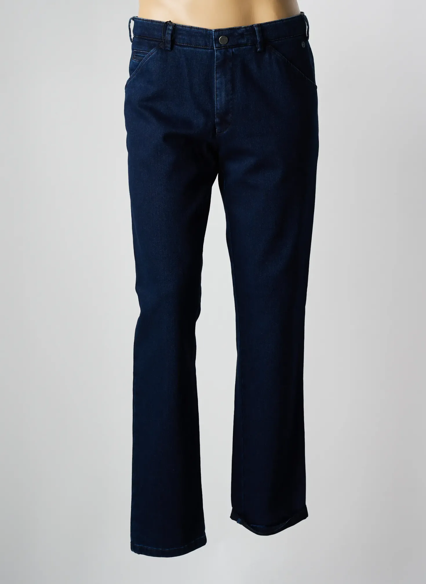 Pantalon Chino Meyer Bleu Taille Normale