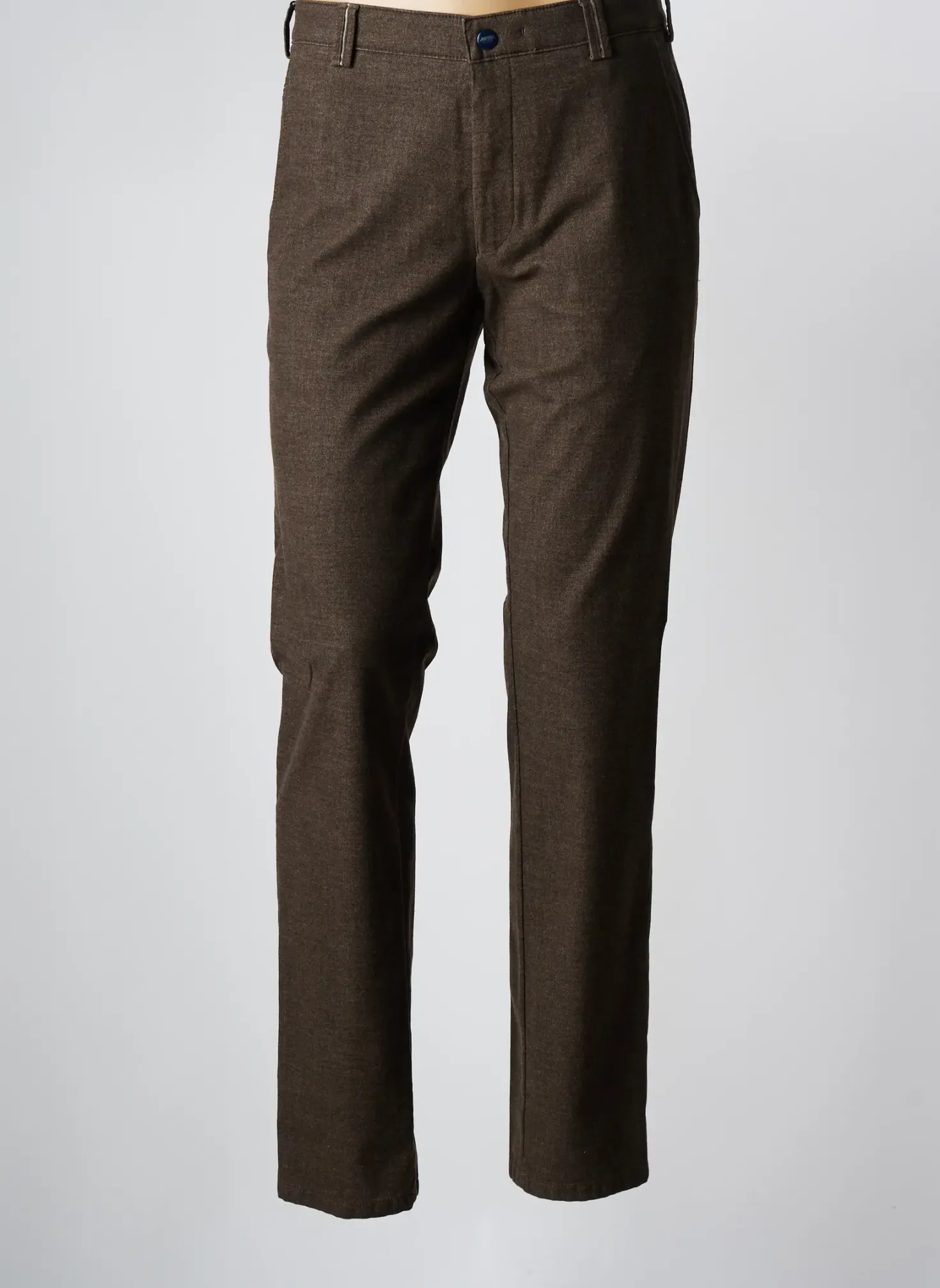 Pantalon Chino Meyer Marron Taille Normale