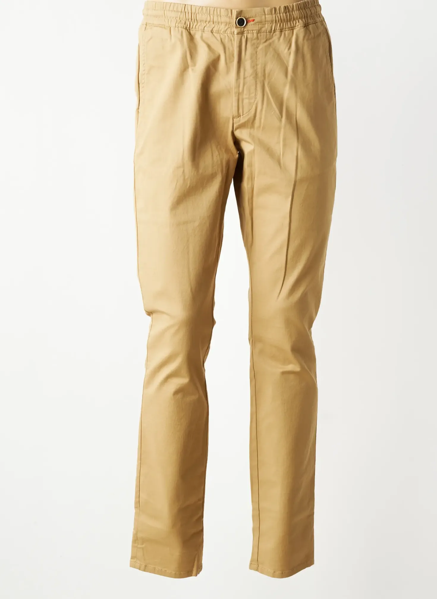 Pantalon Chino Serge Blanco Beige Taille Normale
