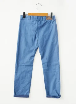 Pantalon Chino Sucre D'orge Bleu Taille Ajustable