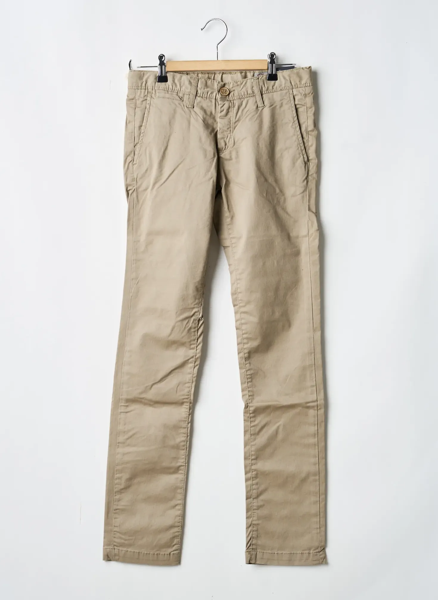 Pantalon Chino Teddy Smith Beige Taille Élastique