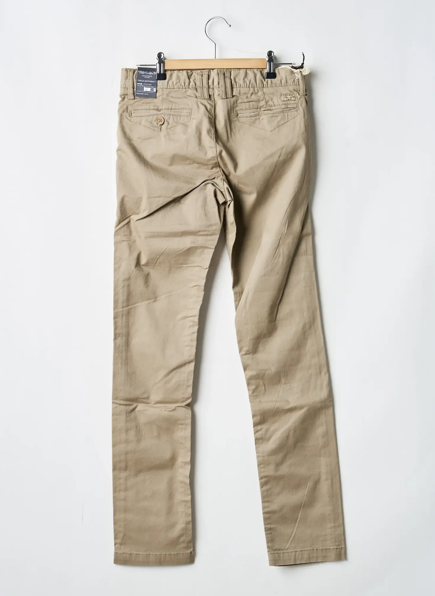 Pantalon Chino Teddy Smith Beige Taille Élastique