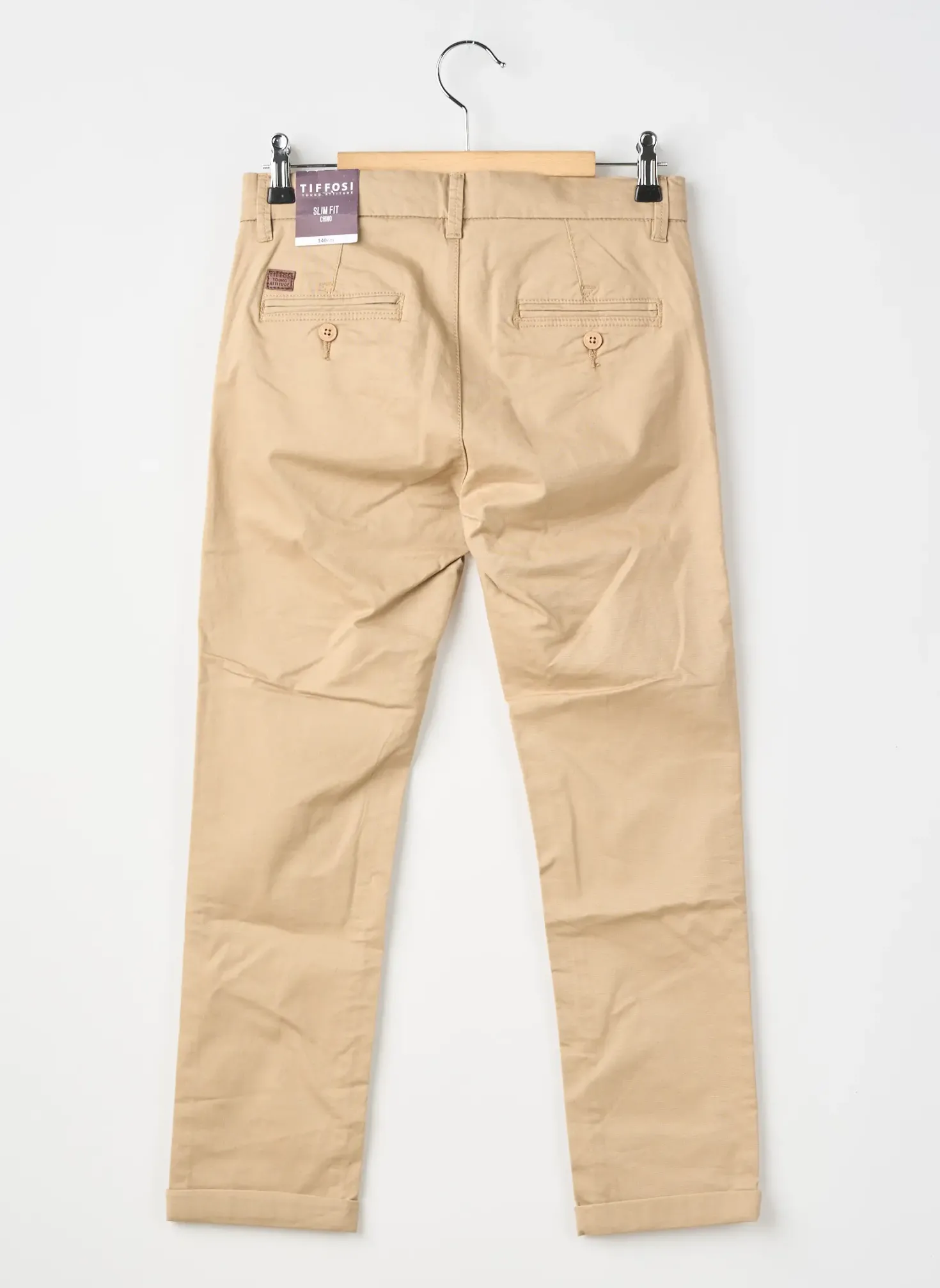 Pantalon Chino Tiffosi Beige Taille Ajustable