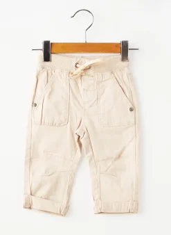 Pantalon Droit Boboli Beige Taille Élastique