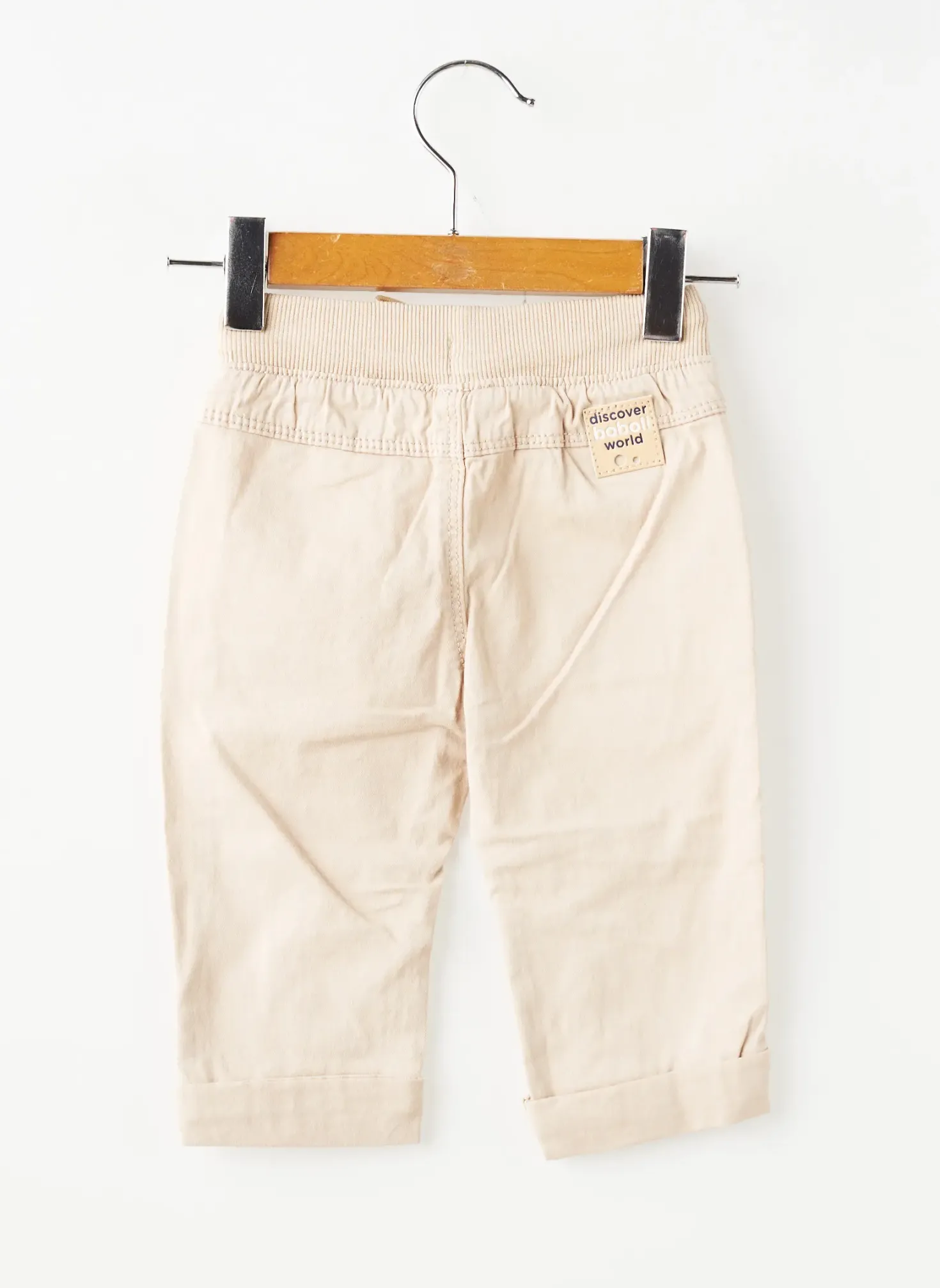 Pantalon Droit Boboli Beige Taille Élastique