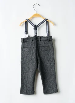 Pantalon Droit Boboli Gris Taille Ajustable