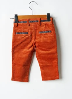 Pantalon Droit Boboli Orange Taille Ajustable
