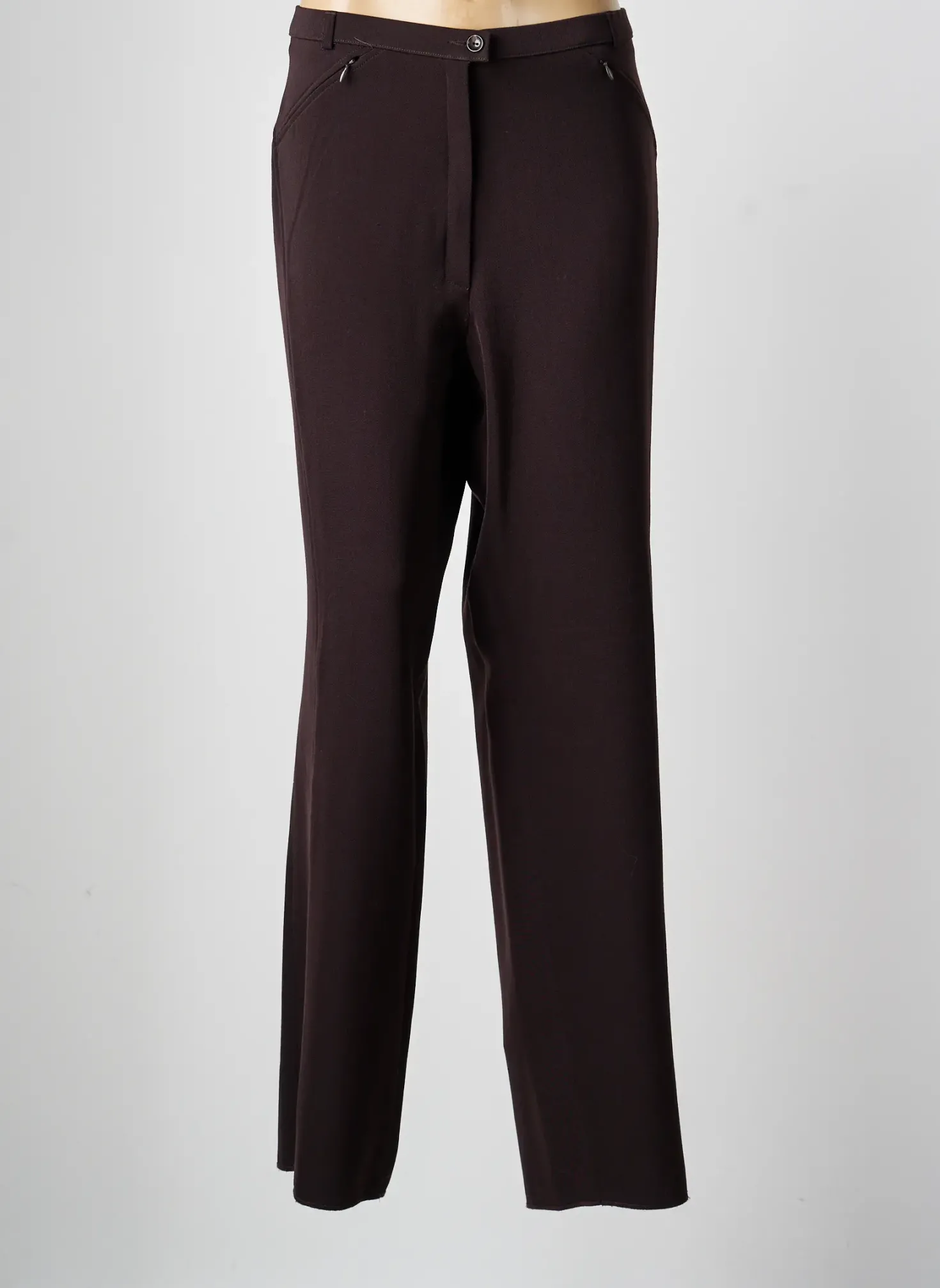 Pantalon Droit Christian Marry Marron Taille Normale