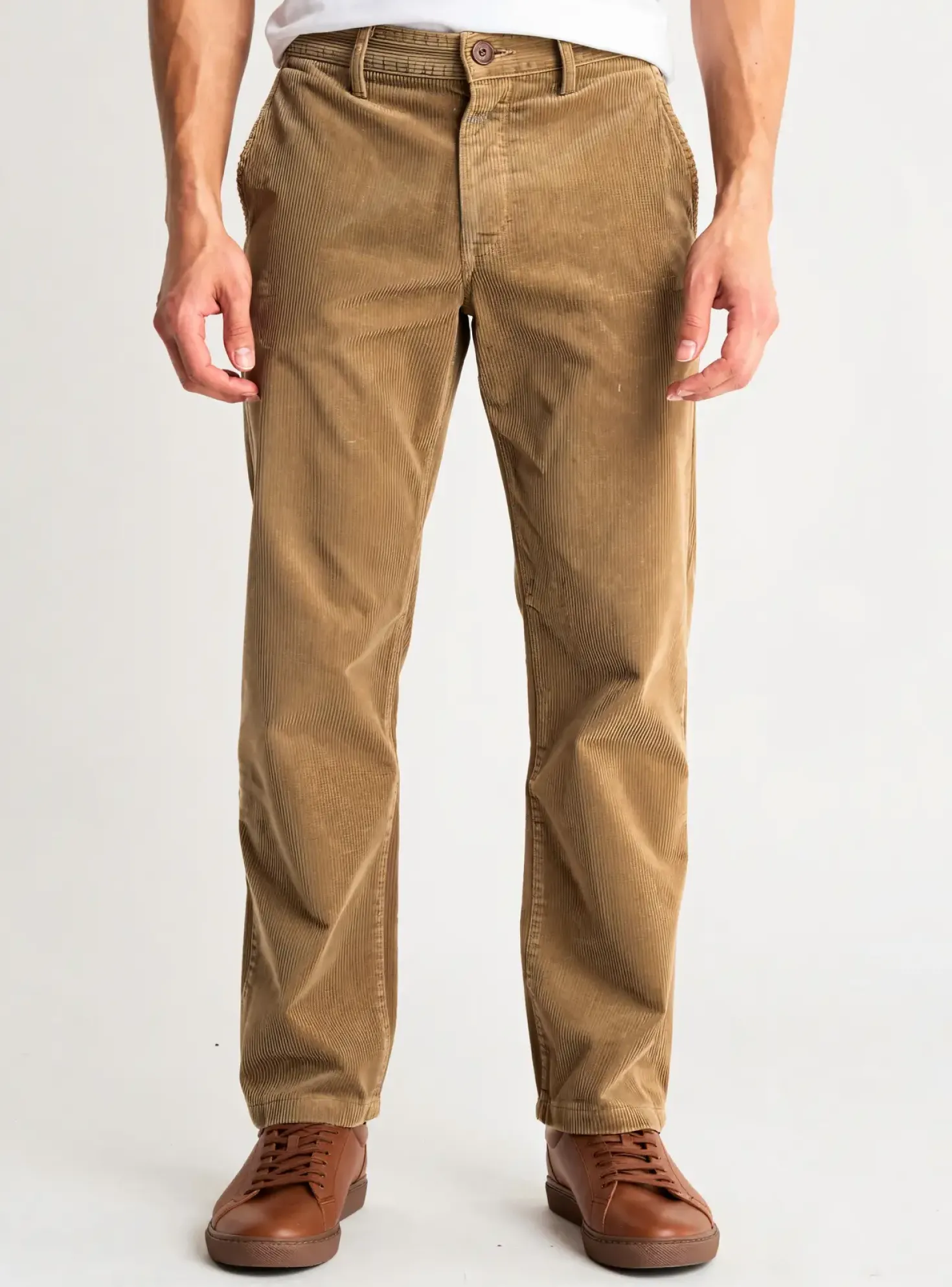 Pantalon Droit Closed Marron Taille Normale