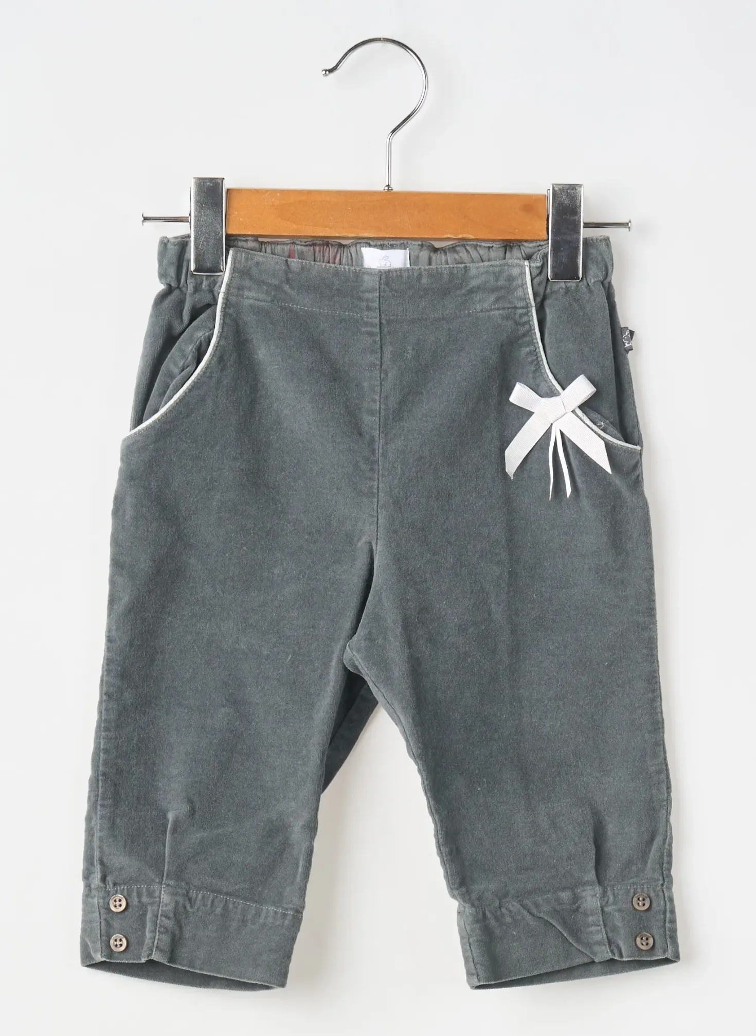Pantalon Droit Coudemail Gris Taille Élastique