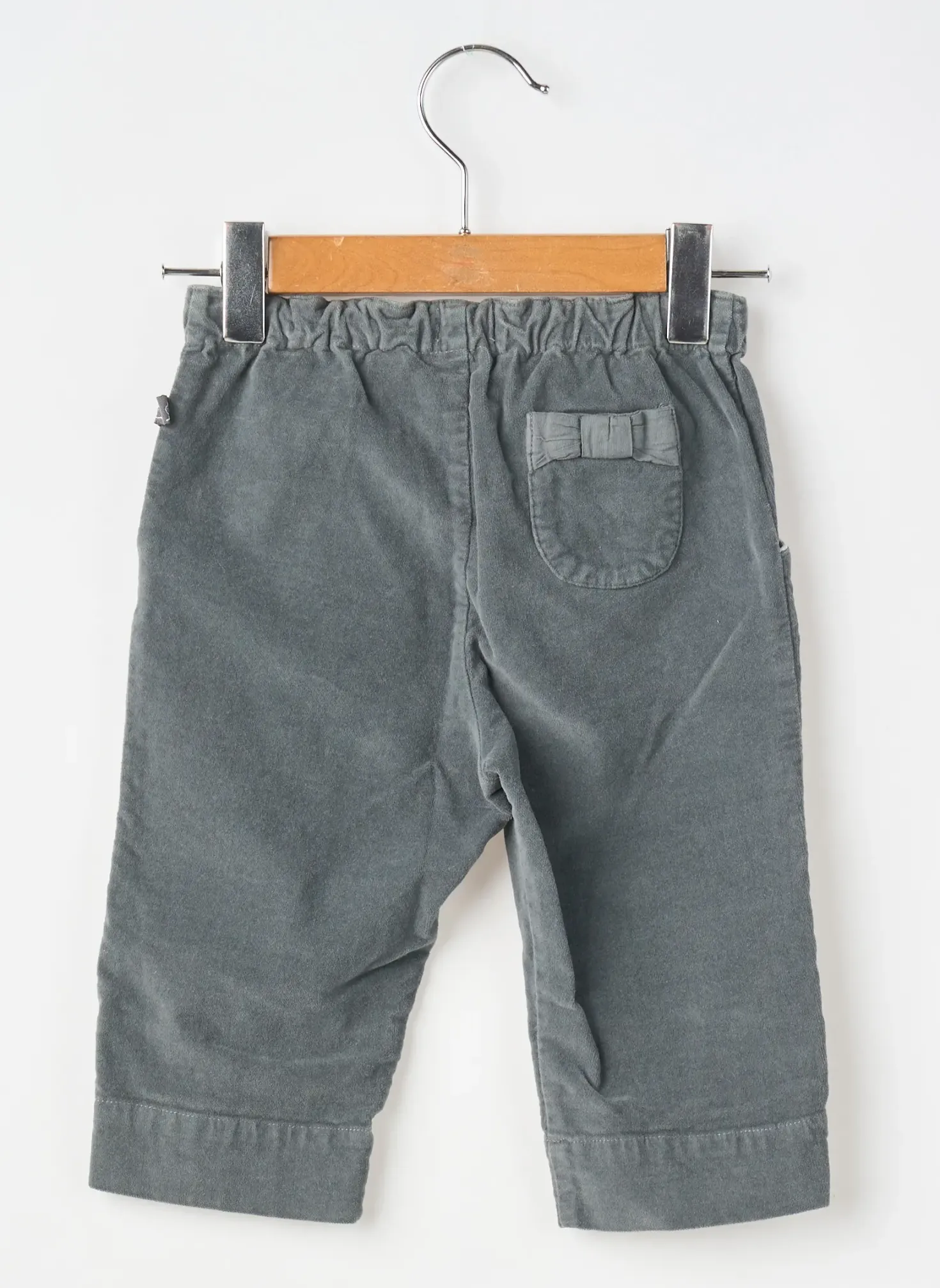 Pantalon Droit Coudemail Gris Taille Élastique