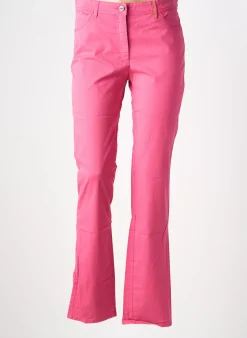 Pantalon Droit Couturist Rose Fonce Taille Normale