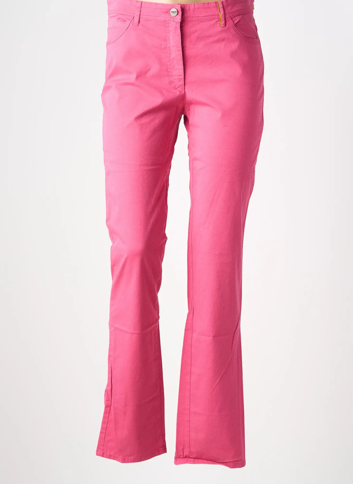 Pantalon Droit Couturist Rose Fonce Taille Normale