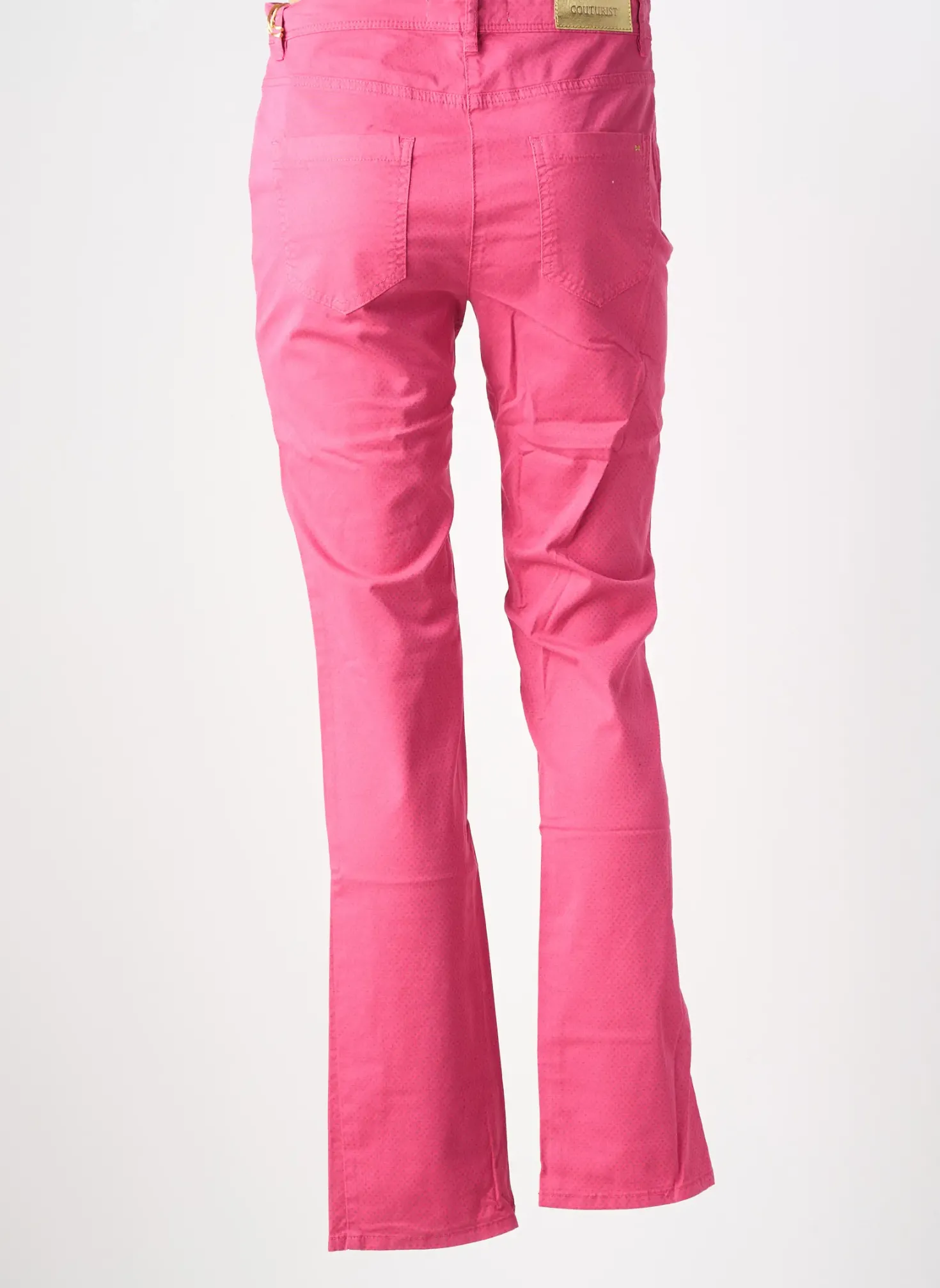 Pantalon Droit Couturist Rose Fonce Taille Normale