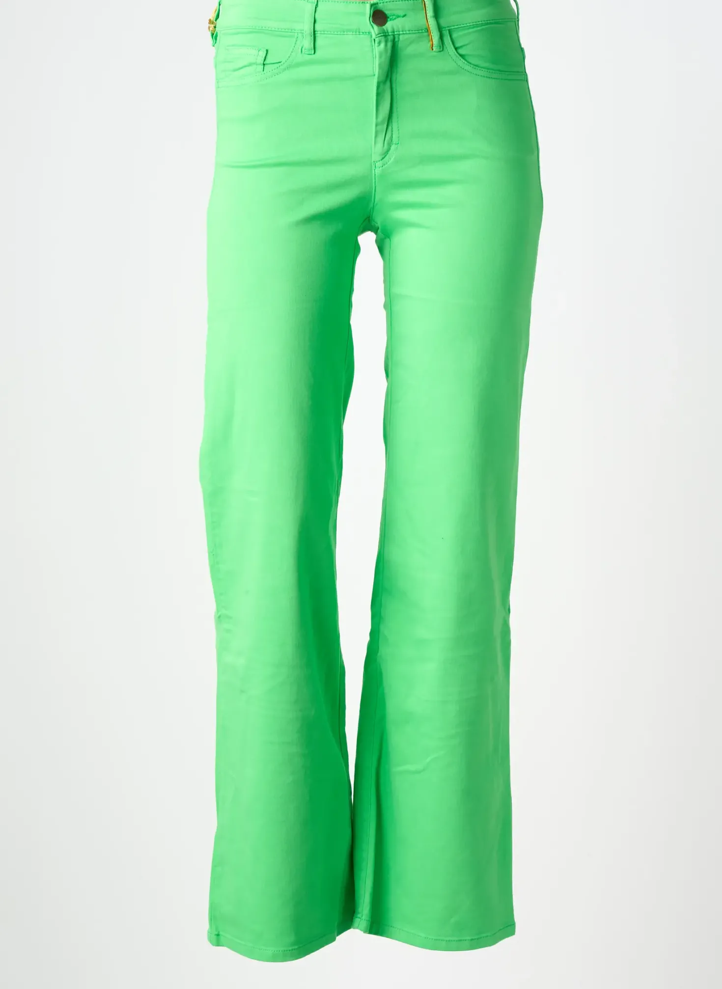 Pantalon Droit Couturist Vert Taille Normale