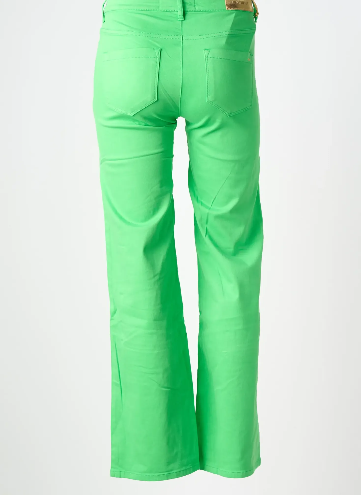 Pantalon Droit Couturist Vert Taille Normale