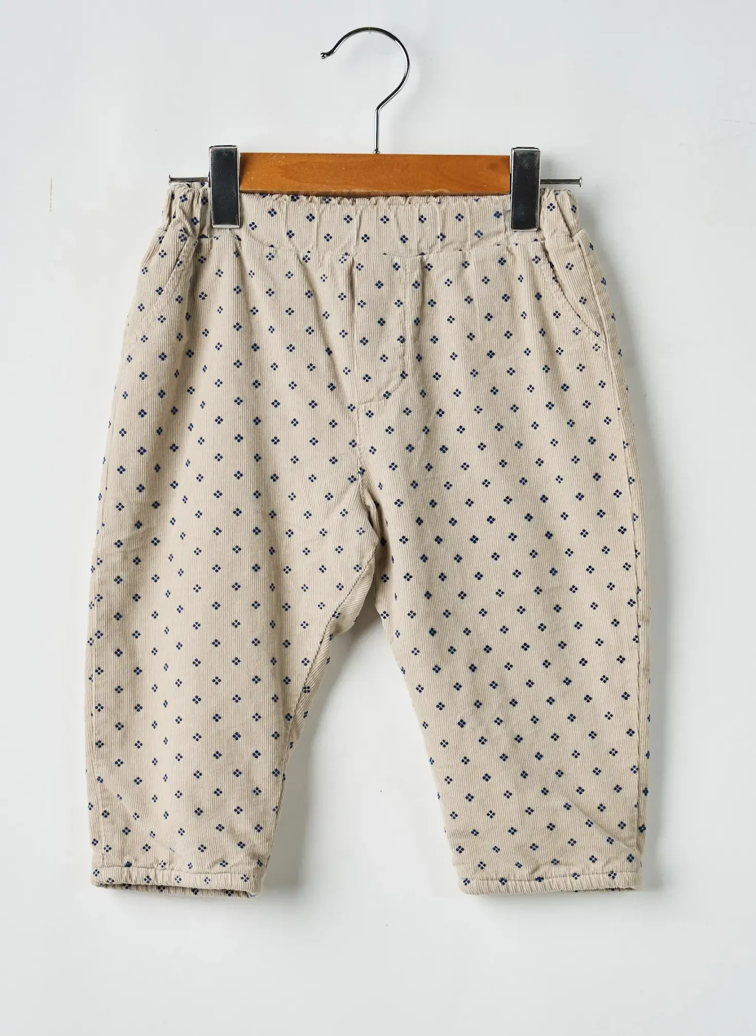 Pantalon Droit Cozmo Beige Taille Élastique