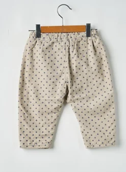 Pantalon Droit Cozmo Beige Taille Élastique