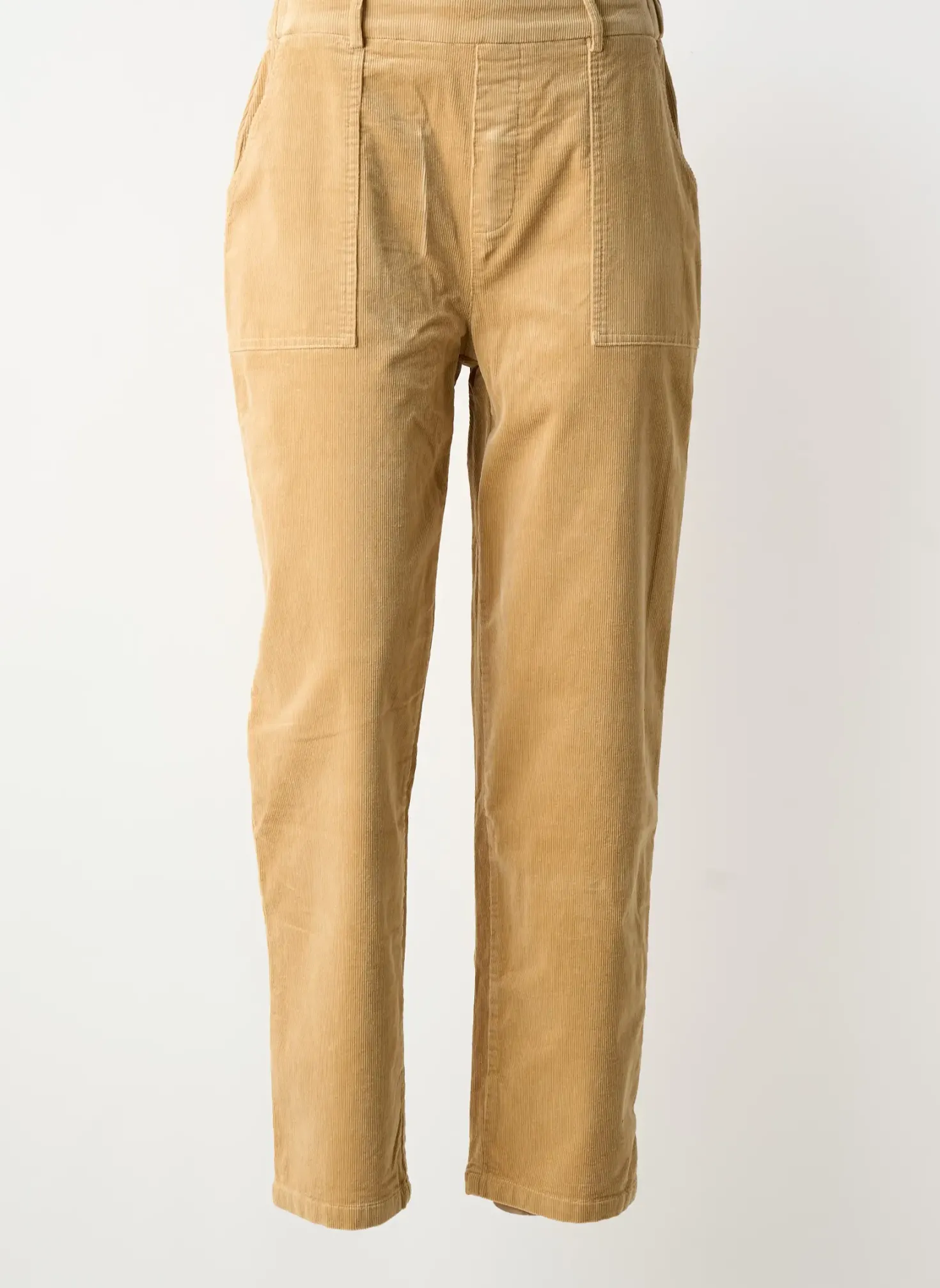 Pantalon Droit Deeluxe Beige Taille Normale