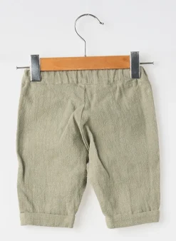 Pantalon Droit Elle Est Ou La Mer Vert Taille Élastique