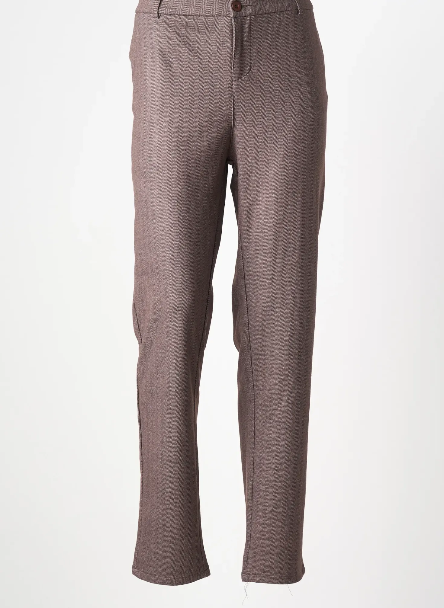 Pantalon Droit Freesia Marron Taille Normale